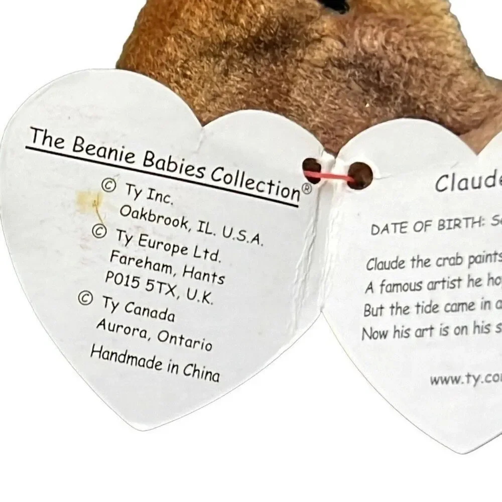 TY Toys Multicolor The Beanie Babies Collection Claude the Crab Stuffed One Size - Picture 6 of 10